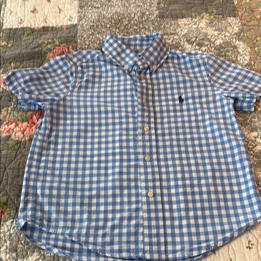 Polo Blue Checkered Kids Shirt
